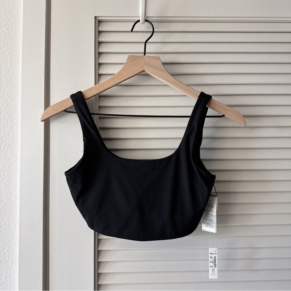NWT Madewell Black Crop Top - XS - Picture 6 of 12
